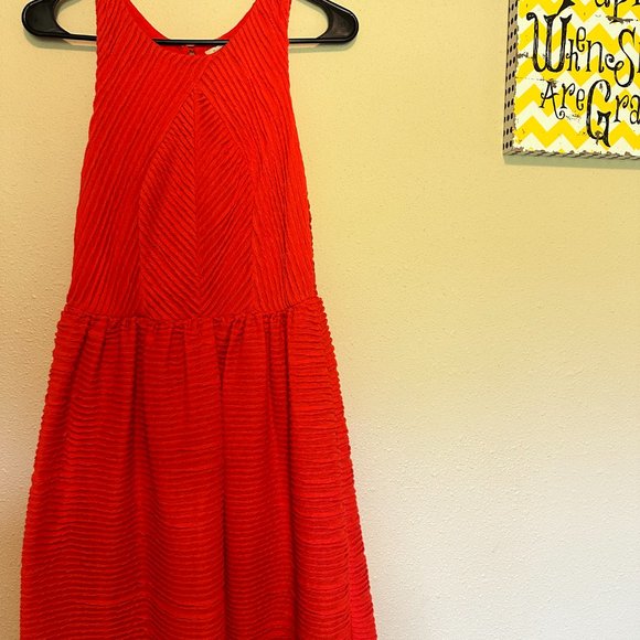 Anthropologie Bordeaux Orange Dress - Picture 2 of 2